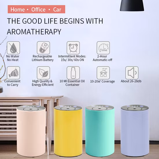 Nouveautés Arômes Diffuseurs d'huiles essentielles pures Diffuseur sans eau Mini humidificateur d'air portable